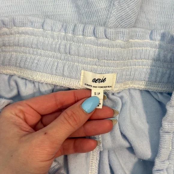 Aerie Endless Summer Shorts Blue, size S, like new! - Picture 4 of 4